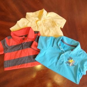 3 boys polo style shirts